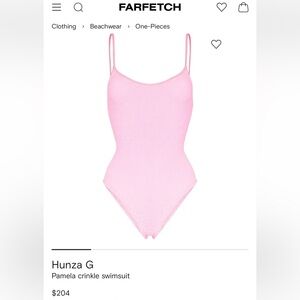 Hunza G Pamela Crinkle Swimsuit